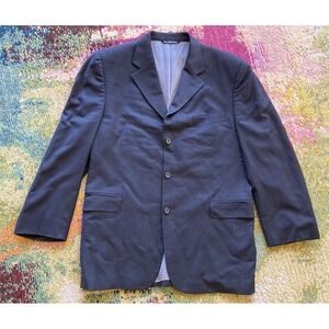 Jack Victor Blazer Mens 41R 100% Wool Estrato Super 110s Charcoal Gray 3 Button